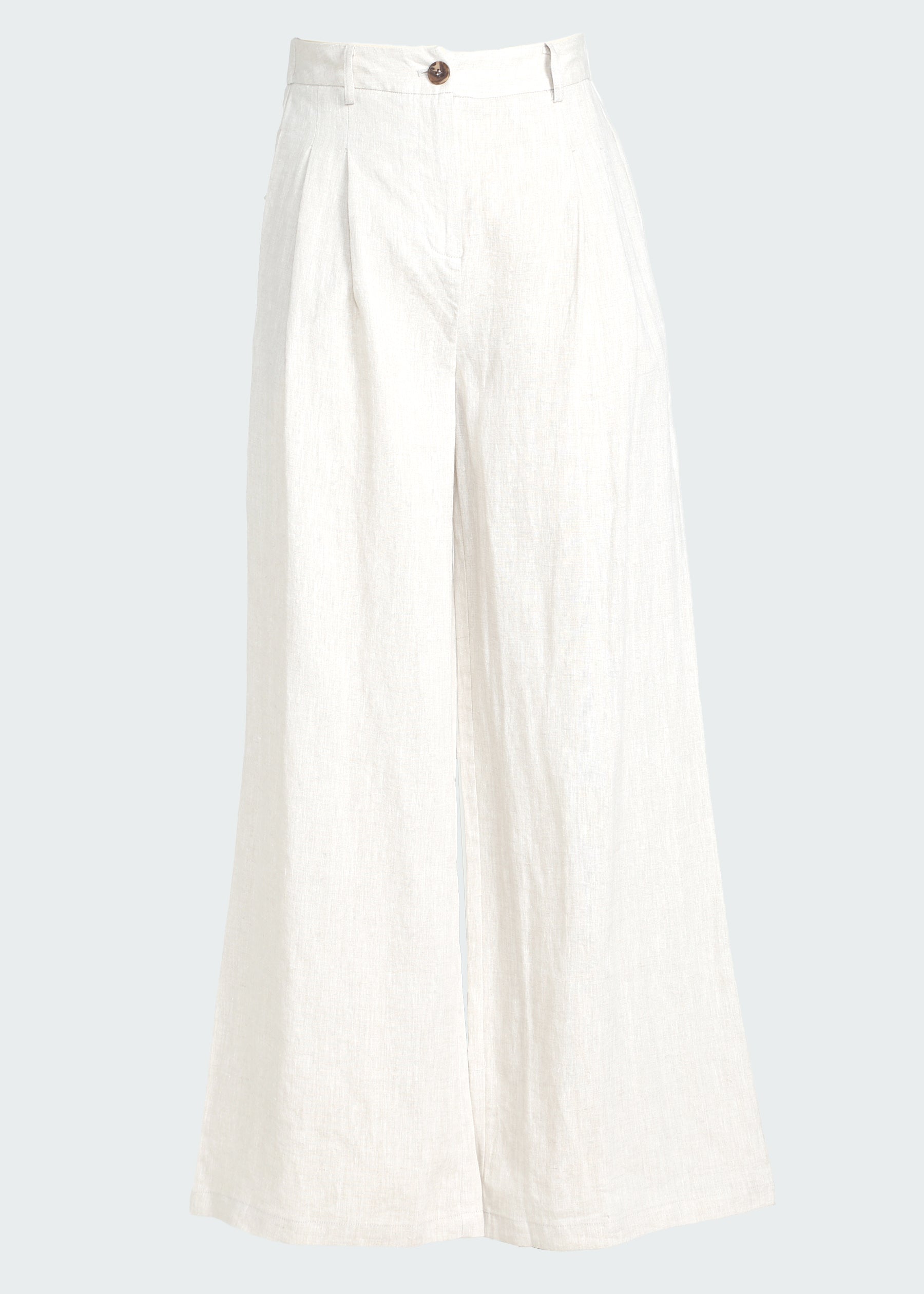 Wide-Leg Linen Trousers