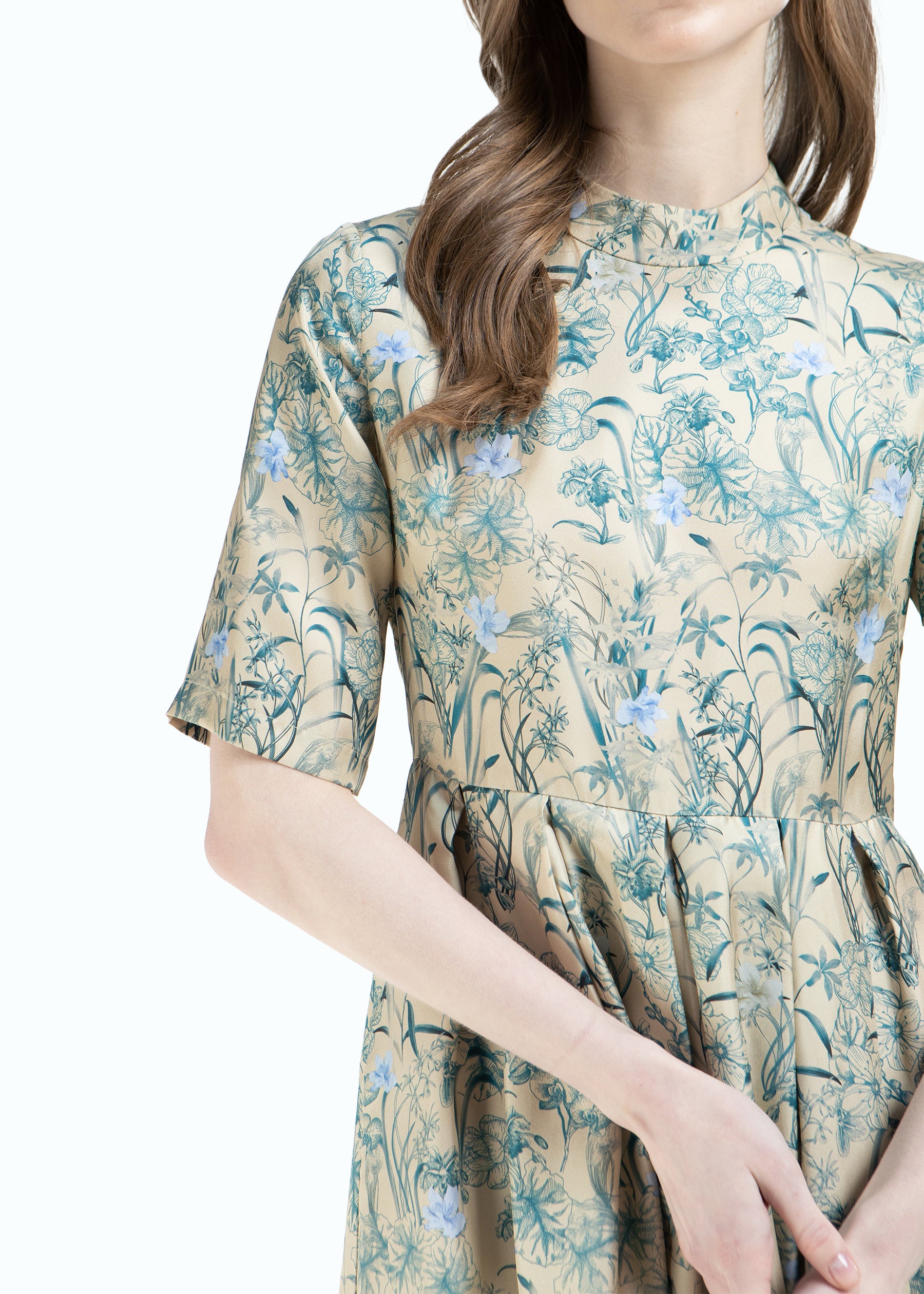 Orchidea Dress with Short Sleeves