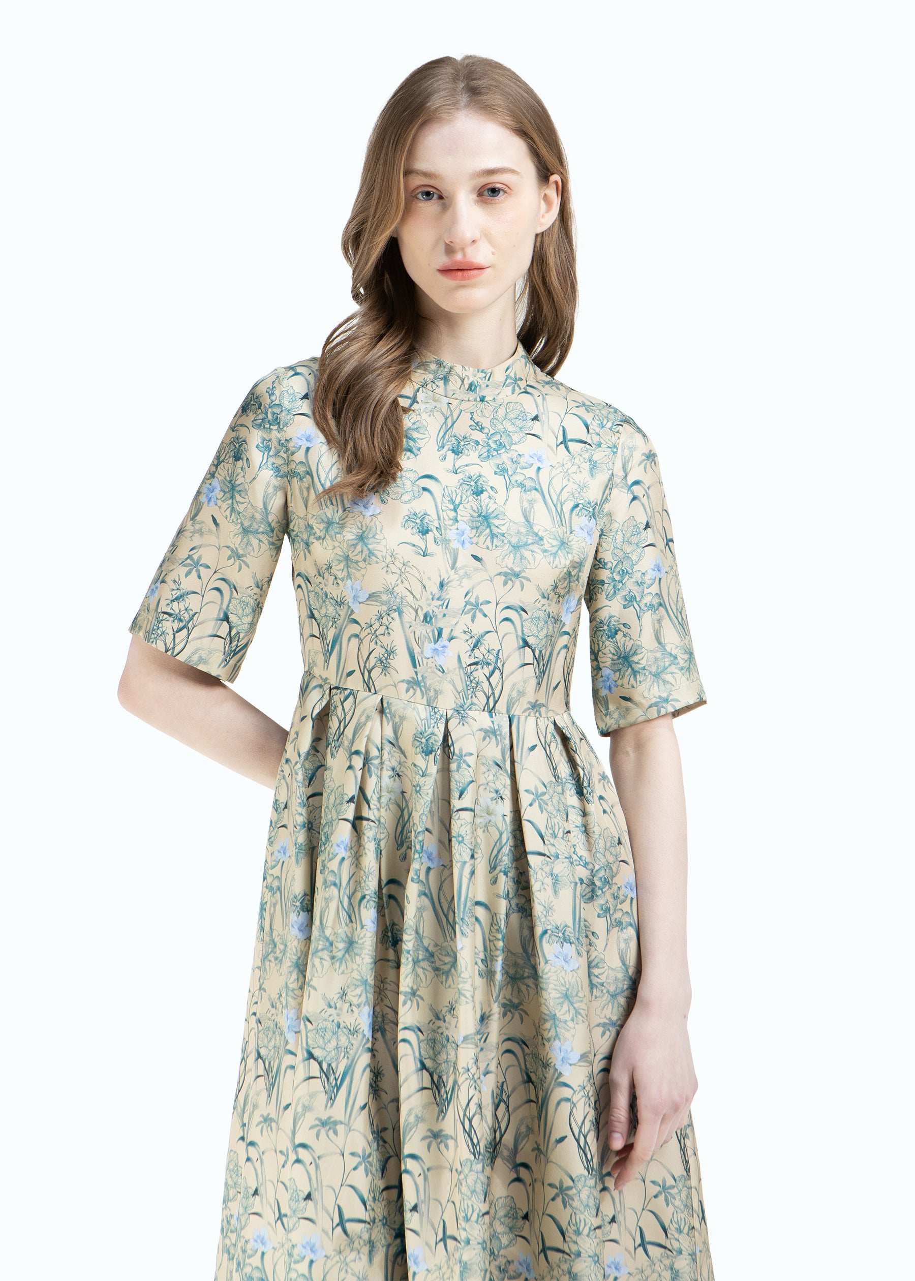Orchidea Dress with Short Sleeves
