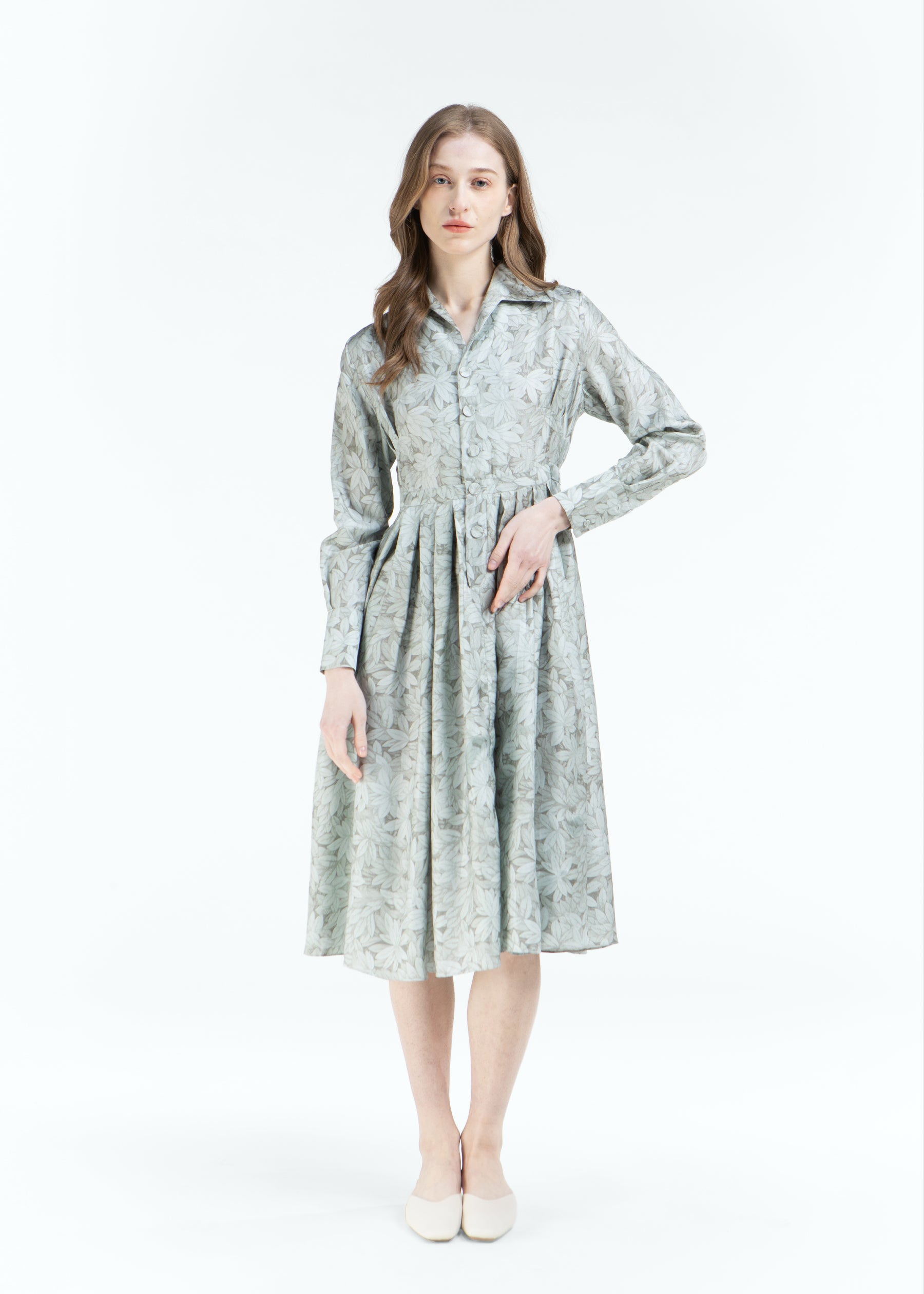 Argentea Eco-Silk Long Shirt Dress
