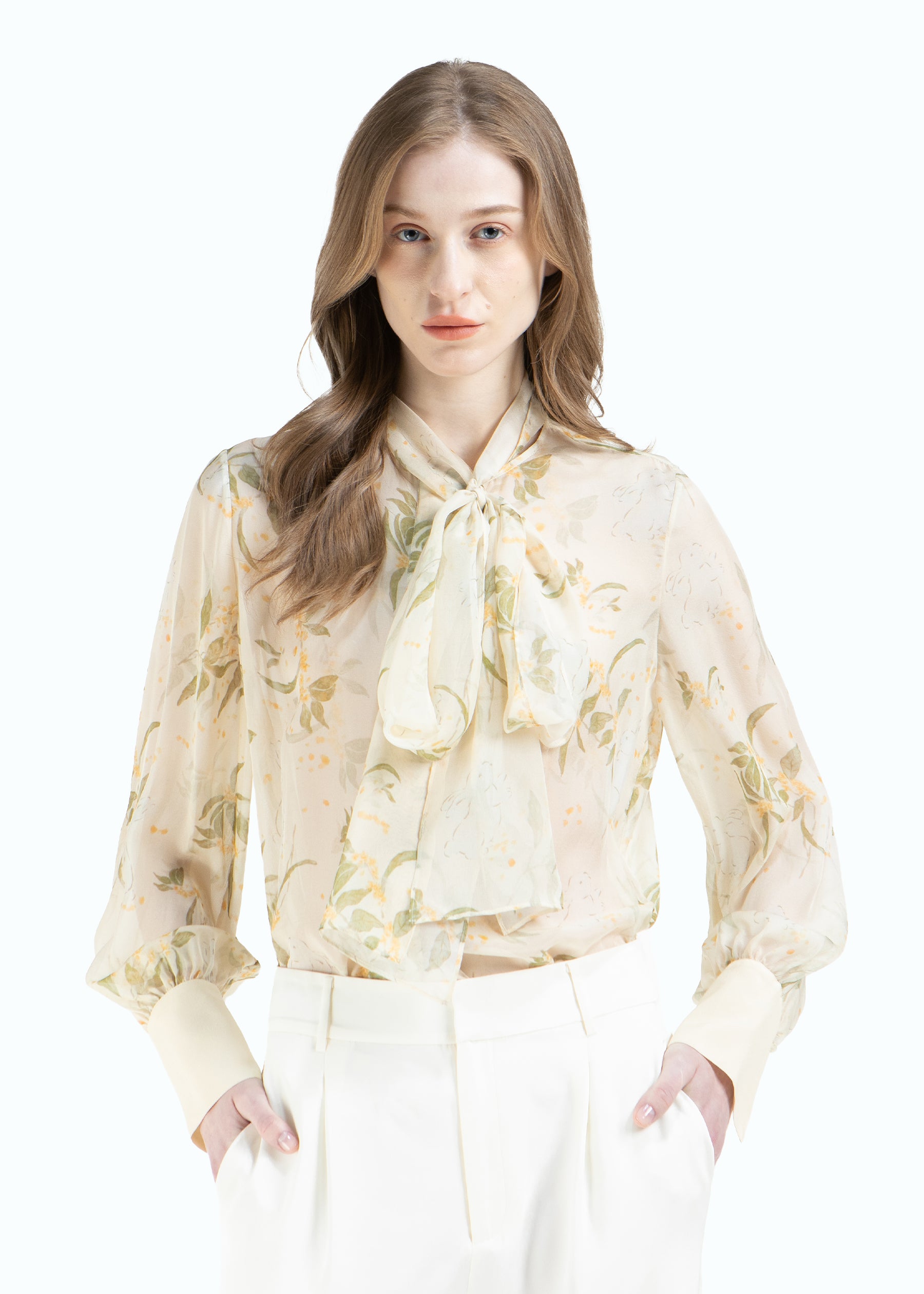 Chiara Eco Printed Silk Blouse