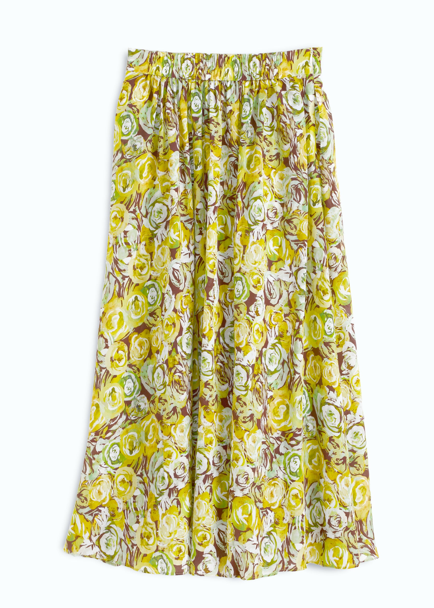 Rosa Verde Silk Skirt