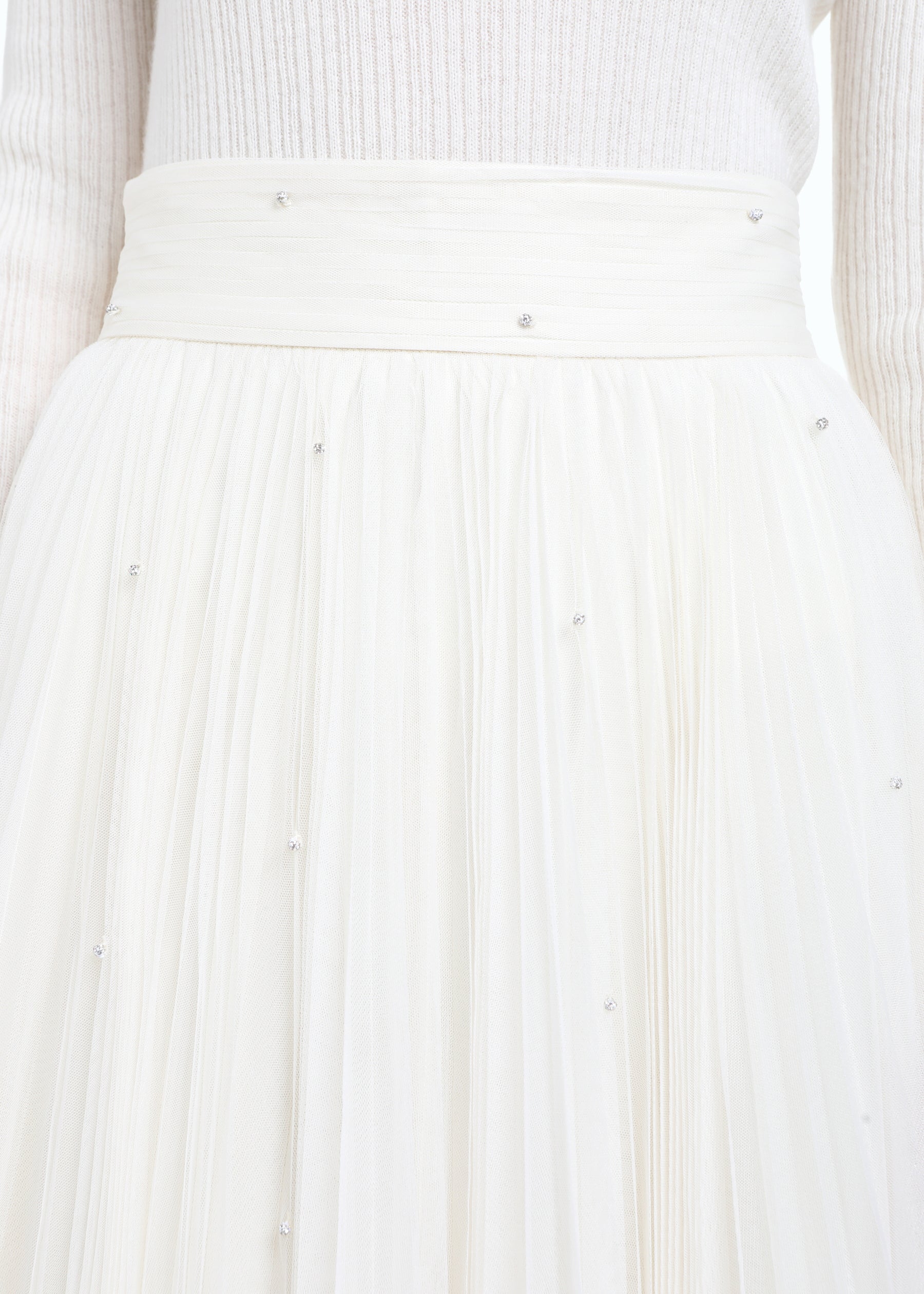 Hand-beaded Tulle Skirt