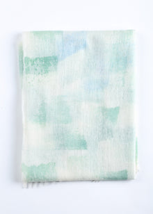 Nuvola Cashmere Shawl with Hand Drawn Print
