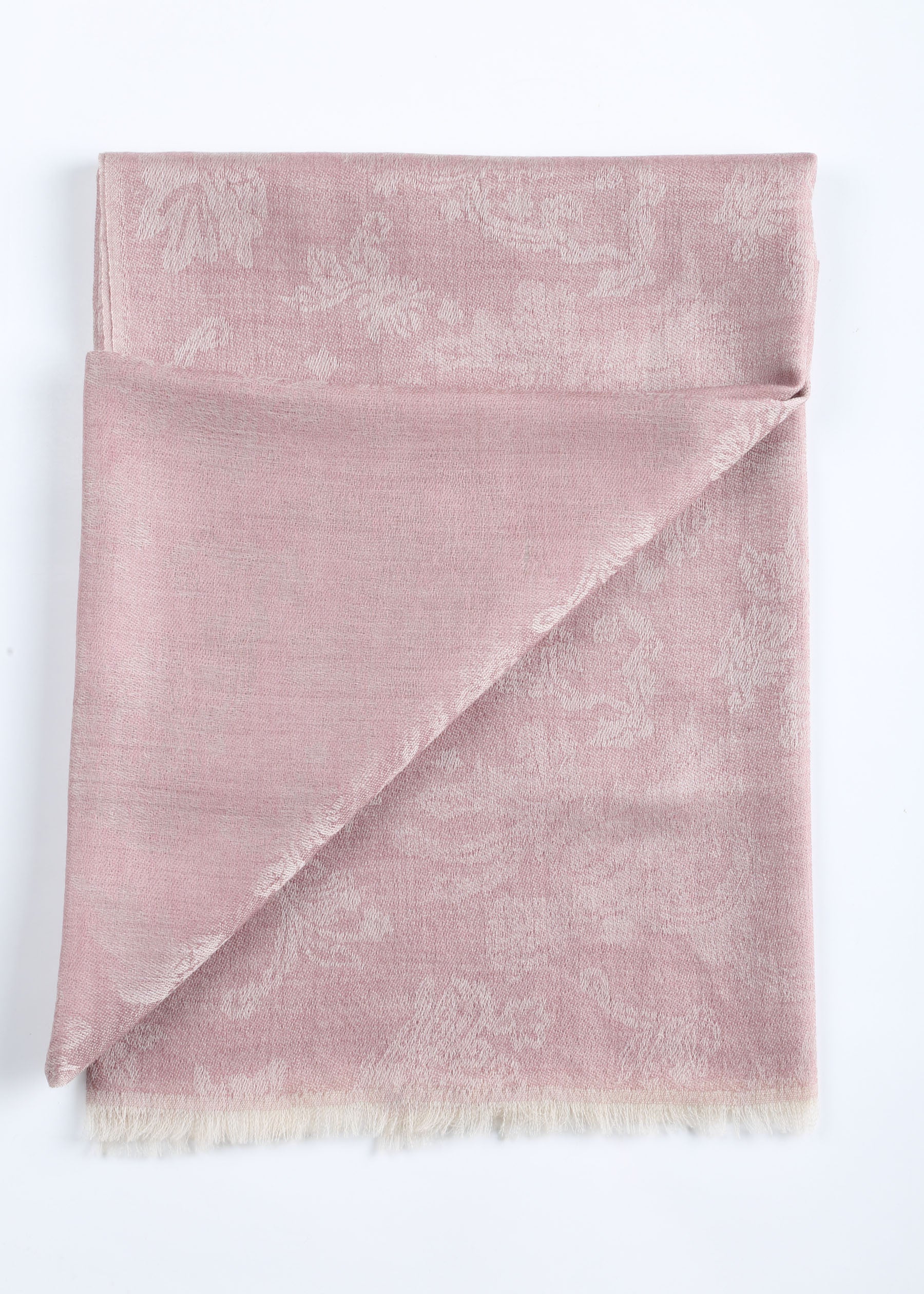 Flower Jacquard Cashmere Scarf