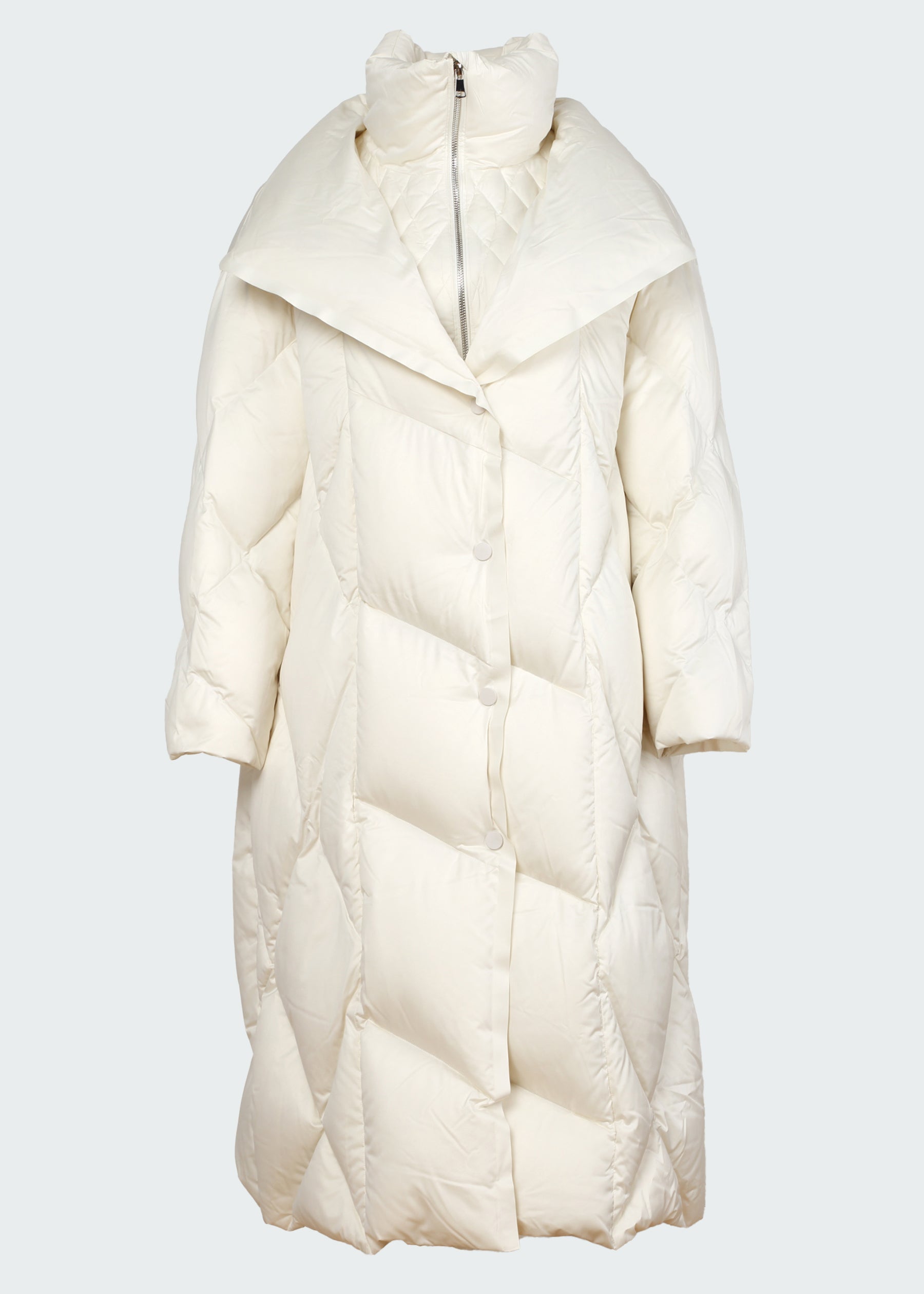 Cocoon Wide Collar Goose Down Parka Coat