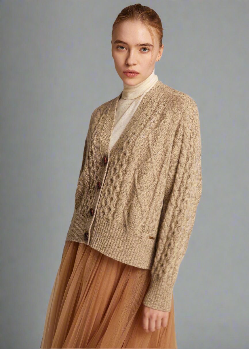 Cortina Cashmere Cable Knit Cardigan