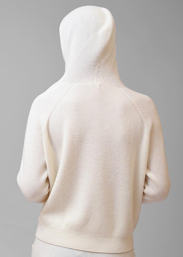 Ondoso Rib Knit Cashmere Hoodie