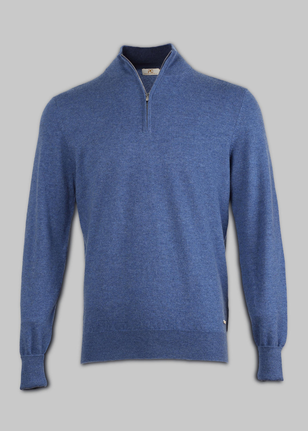 Pullover in Cashmere Mezzo Collo con Zip