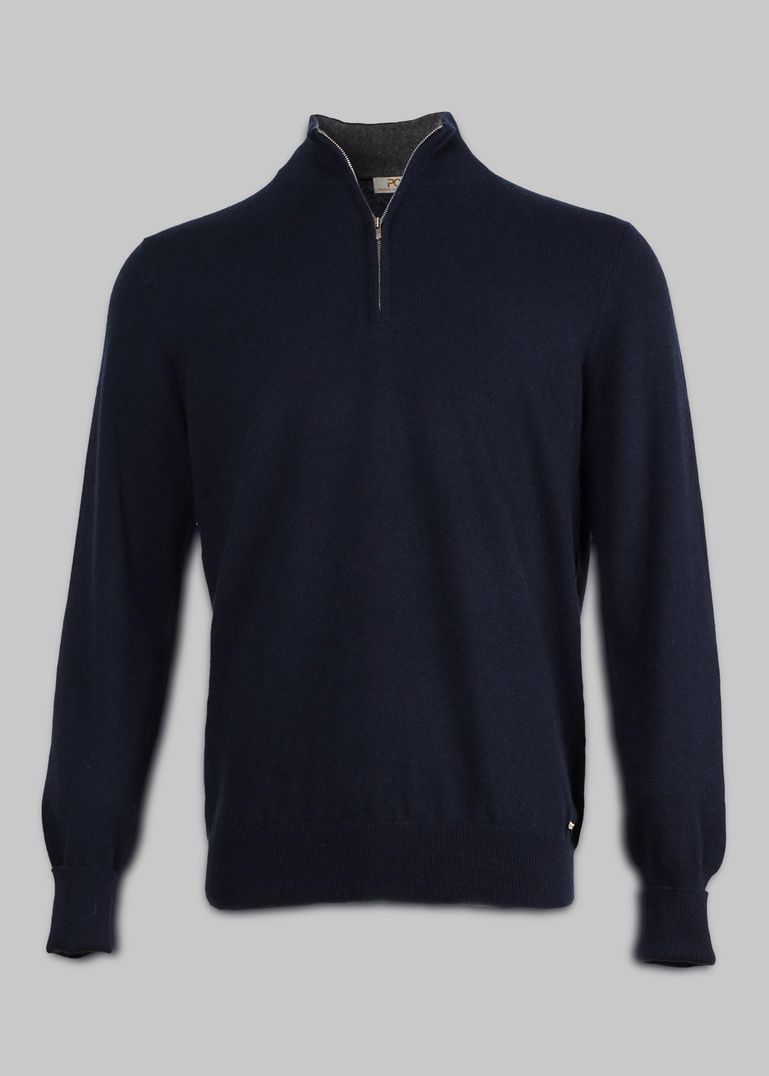 Pullover in Cashmere Mezzo Collo con Zip