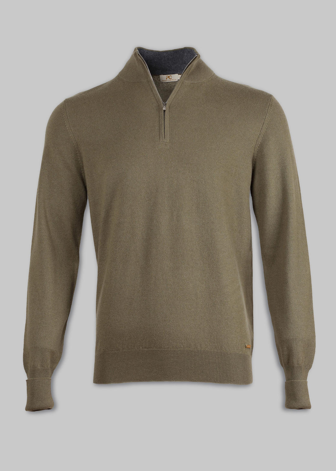 Pullover in Cashmere Mezzo Collo con Zip