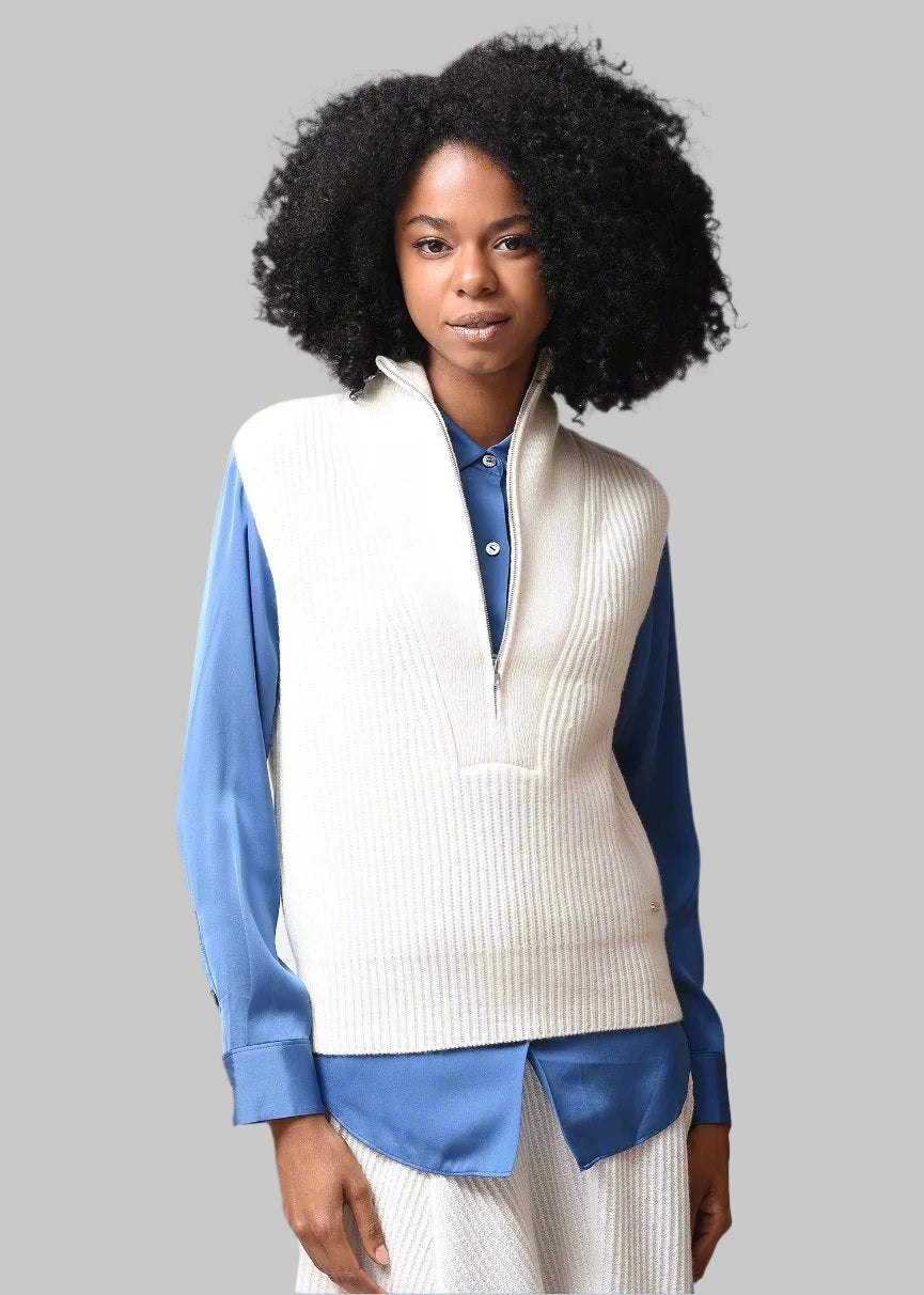 Vittoria Half-Zip Cashmere Vest