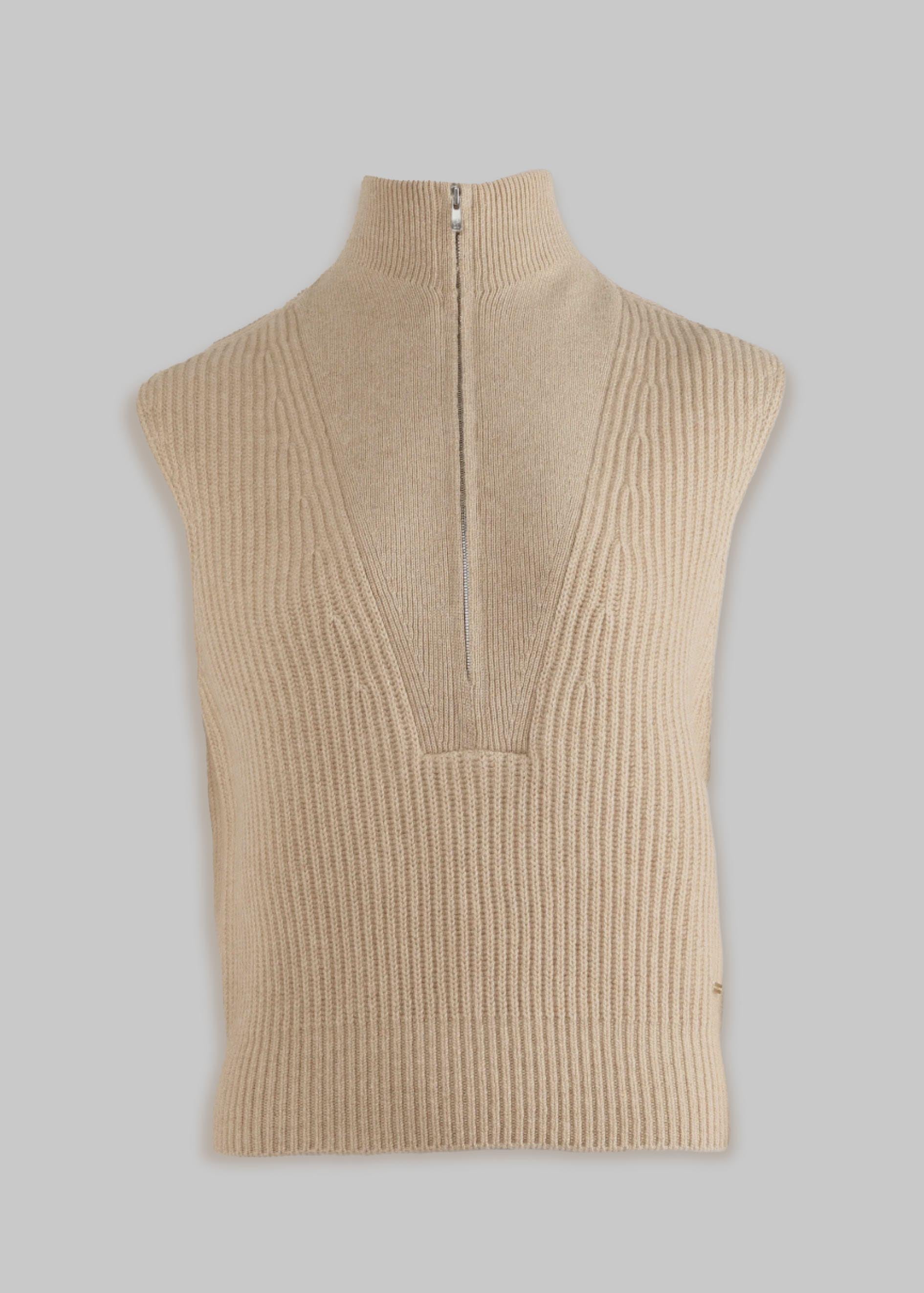 CASHMERE HARD MILLED ZIP VEST+select-technology.net